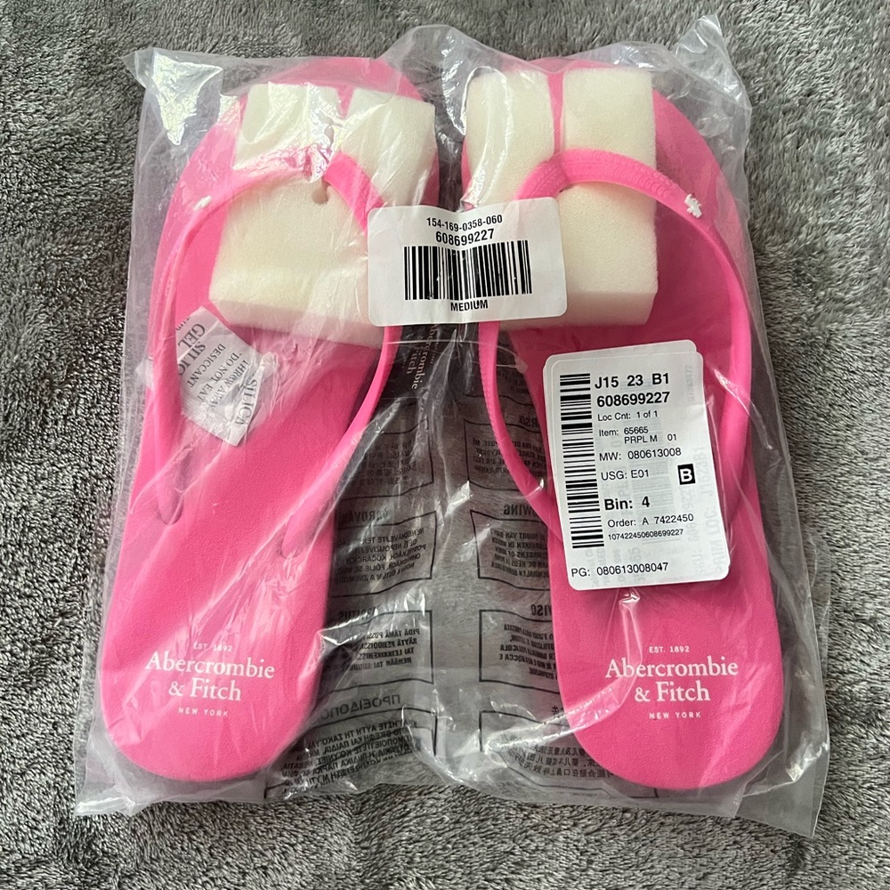 Abercrombie & Fitch Hot Pink Thong Flip Flops
